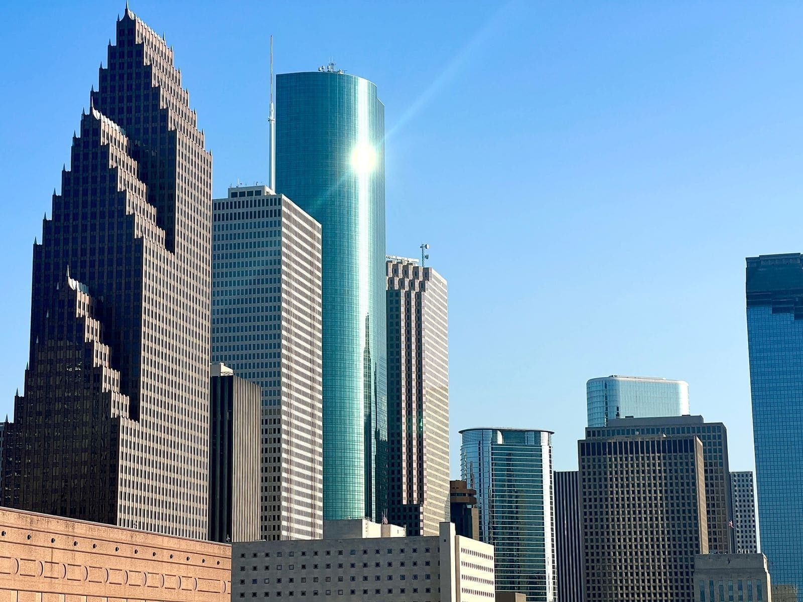 Downtown Houston skyline on a clear day